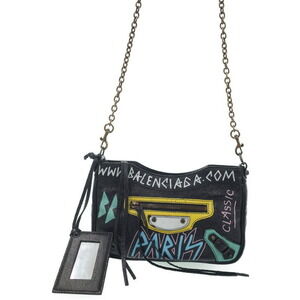 BALENCIAGA Graffiti Bazaar Chain Shoulder Bag